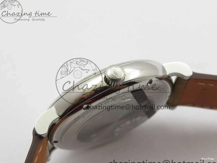 MIROTIME 0515 Durable Portofino 37mm SS V7F 1:1 Best Edition White Dial on Light Brown Leather Strap A 7092